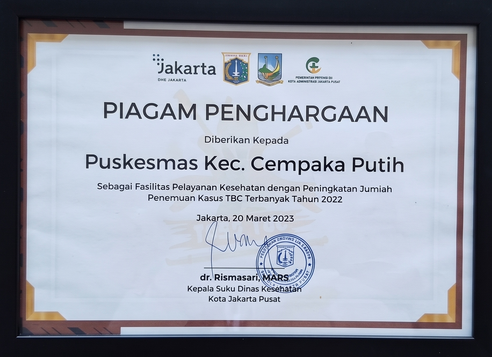 Penghargaan Tata Kelola & Capaian Program Kesehatan 2023
